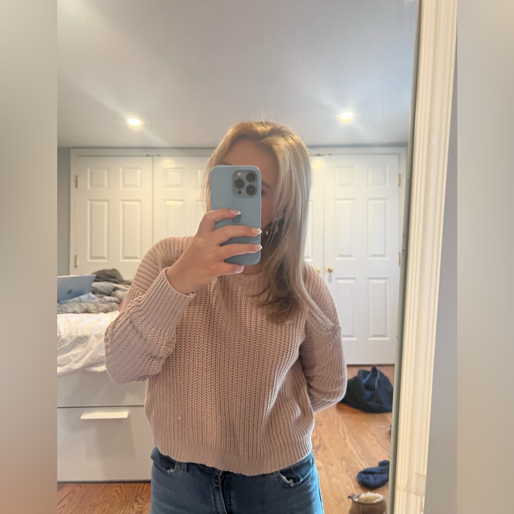 Cream/light pink brandy Melville sweater